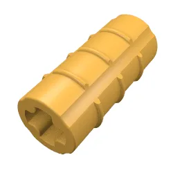 Technic Axle Connector Ridged [with x Hole x Orientation] / Orange