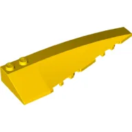 Brick Wedged, Curved 10 x 3 Right / Yellow