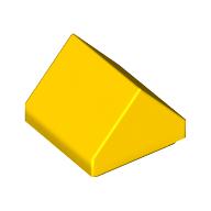 Lego Brick Sloped Double 45° 1 x 1 / Yellow