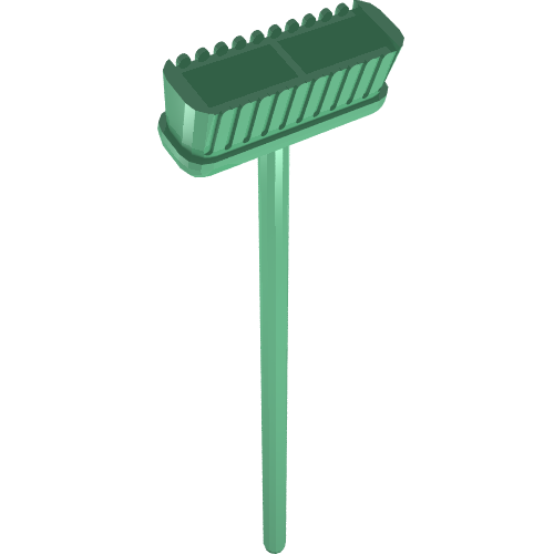 Lego Belville, Equipment, Broom / Medium Green