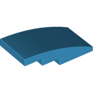 Lego Brick Curved 4 x 2 No Studs / Dark Azure