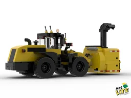 Case loader with front snowblower