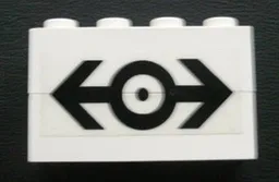 Stickered Assembly 4 x 1 x 2 with Train Logo Black Pattern (Sticker) - Set 4555