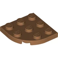 Plate Round Corner 3 x 3 / Medium Nougat