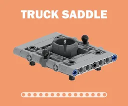 Detachable truck saddle with trailer steering