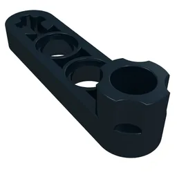 Technic Beam 1 x 4 Thin with Stud Connector / Black