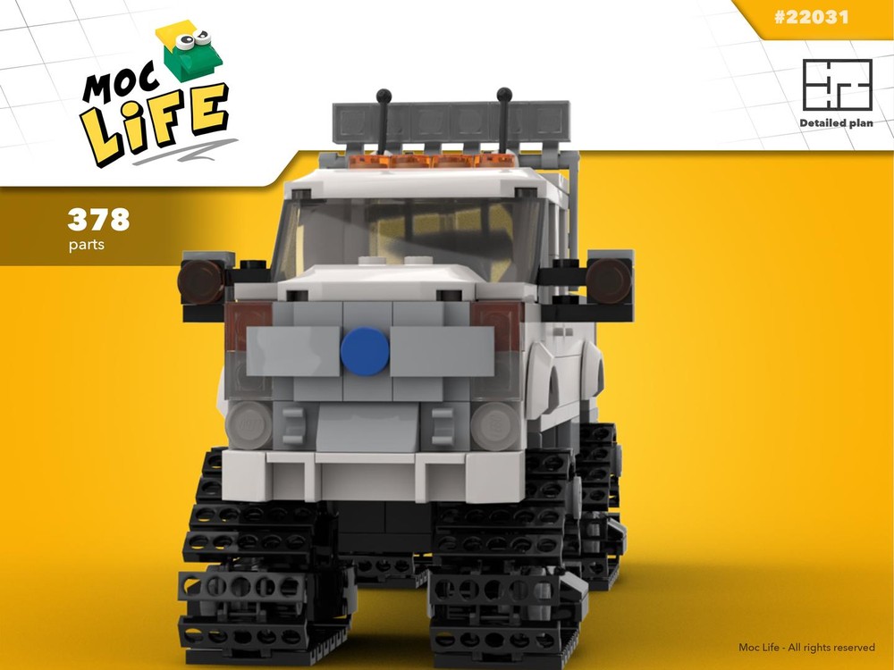 Lego Ford F-250 quad cab long bed wheels tracks