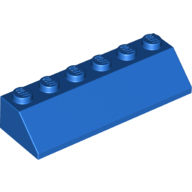 Lego Brick Sloped 45° 2 x 6 / Blue