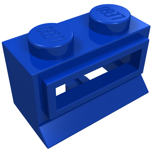 Lego Window 1 x 2 x 1, Extended Lip, Solid Stud [no Glass] / White