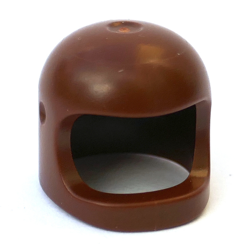 Lego Helmet Classic, New Mold 2019 / Reddish Brown
