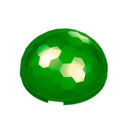 Dome Hemisphere 4 x 4 Multifaceted / Trans-Green