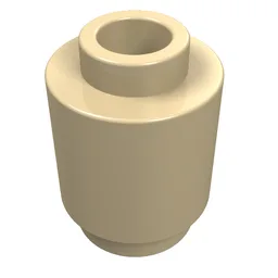 Brick Round 1 x 1 Open Stud / Tan
