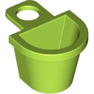 Minifig Neckwear Basket [D Style] / Lime