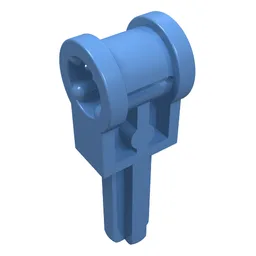 Technic Axle 1.5 with Perpendicular Axle Connector (Technic Pole Reverser Handle) / Medium Blue
