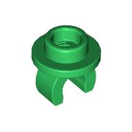 Lego Plate Special Round 1 x 1 with Hollow Stud and Underside Clip / Green
