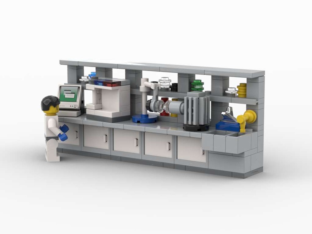 Lego Lab furniture - complete bench