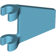 Lego Flag 2 x 2 Trapezoid with Flat Area between Clips / Medium Azure