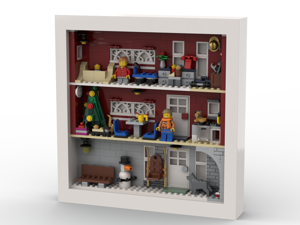 Lego Winter Village Fireman's home in Photo Frame