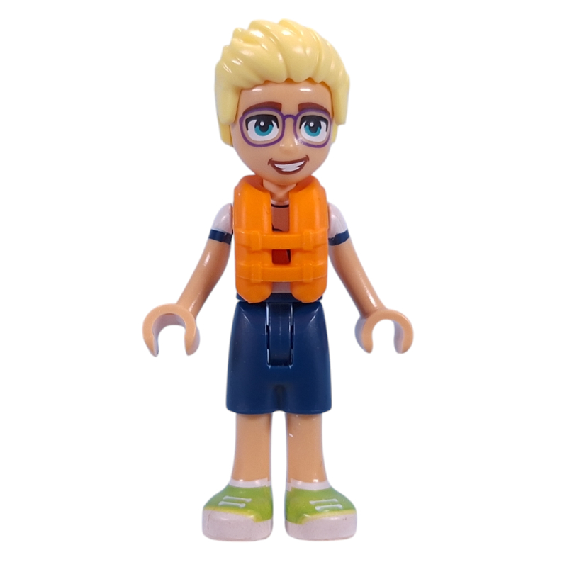 Lego Olly - White Top, Dark Blue Shorts, Life Jacket