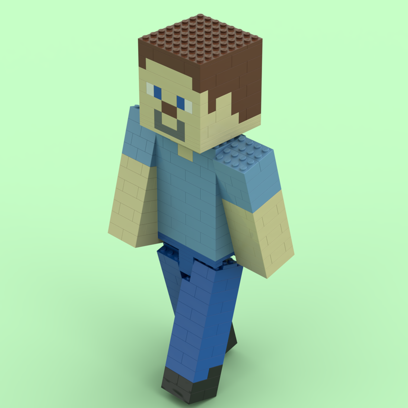 Lego Computer Game Style Steve The Human