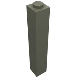Brick 1 x 1 x 5 with Solid Stud / Dark Gray