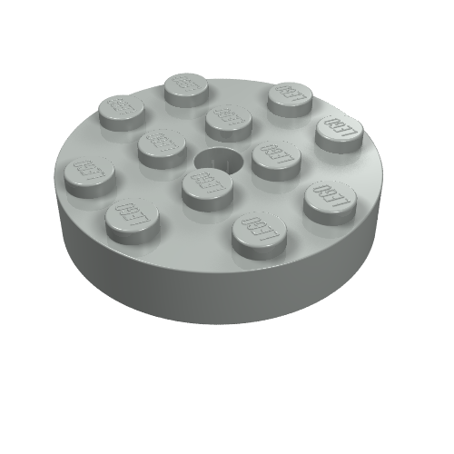 Lego Turntable 4 x 4 Top / Light Gray