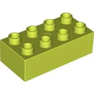 Duplo Brick 2 x 4 / Medium Lime