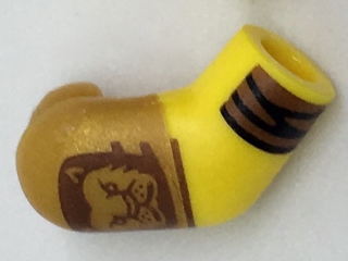 Lego Arm, Right with Wrapped Cuff and Lion Head on Pearl Gold Short Sleeve Pattern