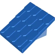 Duplo Roofpie﻿ce Slope 30 4 x 4 Shingle﻿d with a Medium Blue Base﻿﻿ / Blue