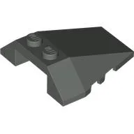 Brick Wedged, Sloped 4 x 4 Triple, Stud Notches / Dark Gray