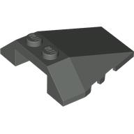 Lego Brick Wedged, Sloped 4 x 4 Triple, Stud Notches / Dark Gray
