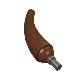 Animal / Creature Body Part, Tail / Neck, Base Section with Black Pin / Reddish Brown