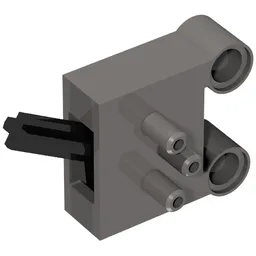 Pneumatic Switch with Pin Holes / Dark Bluish Gray