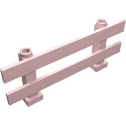 Fence 1 x 8 x 2 2/3 / Light Pink