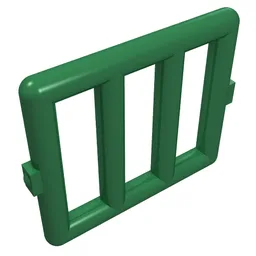 Bar 1 x 4 x 3 Window [Side Tabs] / Green