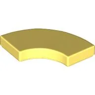 Tile 2 x 2 Curved, Macaroni / Bright Light Yellow