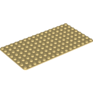 Lego Baseplate 8 x 16 / Light Yellow