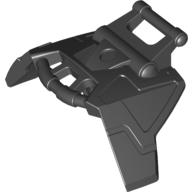 Lego Large Figure Chest Cover, Armour with Angled Bar on Top and Straight Bar on Bottom / Black