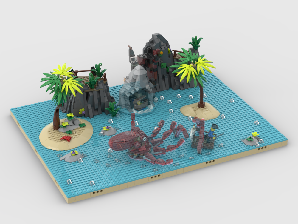 Lego Pirates Diorama - Display for set 40597 + 31130