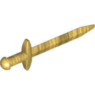 Lego Weapon Sword / Greatsword Pointed with Thin Crossguard / Pearl Gold