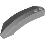Lego Brick Wedged, Curved 8 x 3 x 2 Open Right / Light Bluish Gray