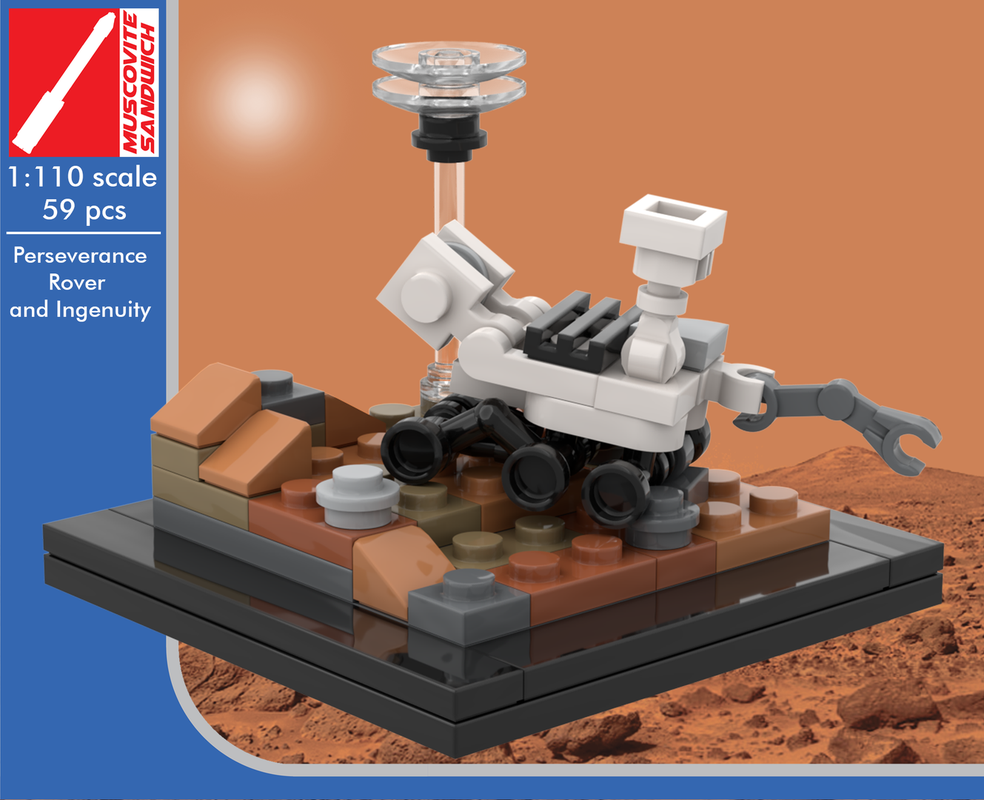 Lego Perseverance and Ingenuity [1:110 scale]