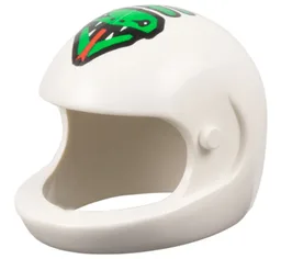 Technic Figure Helmet with Green Viper Print [8255]
