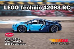 [RC] LEGO Technic 42083 Bugatti Chiron + BuWizz 3.0 / 2 BuWizz motors / 1 PU L motor
