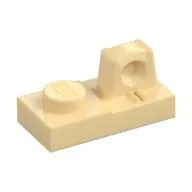 Hinge Plate 1 x 2 Locking with 1 Finger On Top / Tan