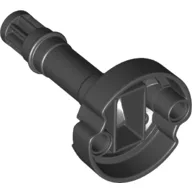 Gearwheel 8 Tooth with Pin Holes and Flywheel Recess (Ninjago) [Long Shaft] / Black
