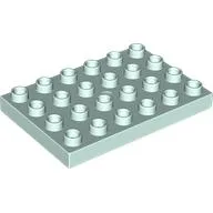 Duplo Plate 4 x 6 / Light Aqua