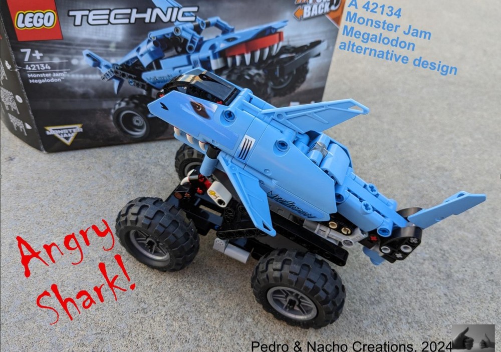 Lego Angry Shark! (42134 Monster Jam Megalodon Alternate design)