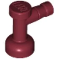 Tap 1 x 1 without Hole in Spout / Dark Red