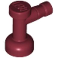 Lego Tap 1 x 1 without Hole in Spout / Dark Red
